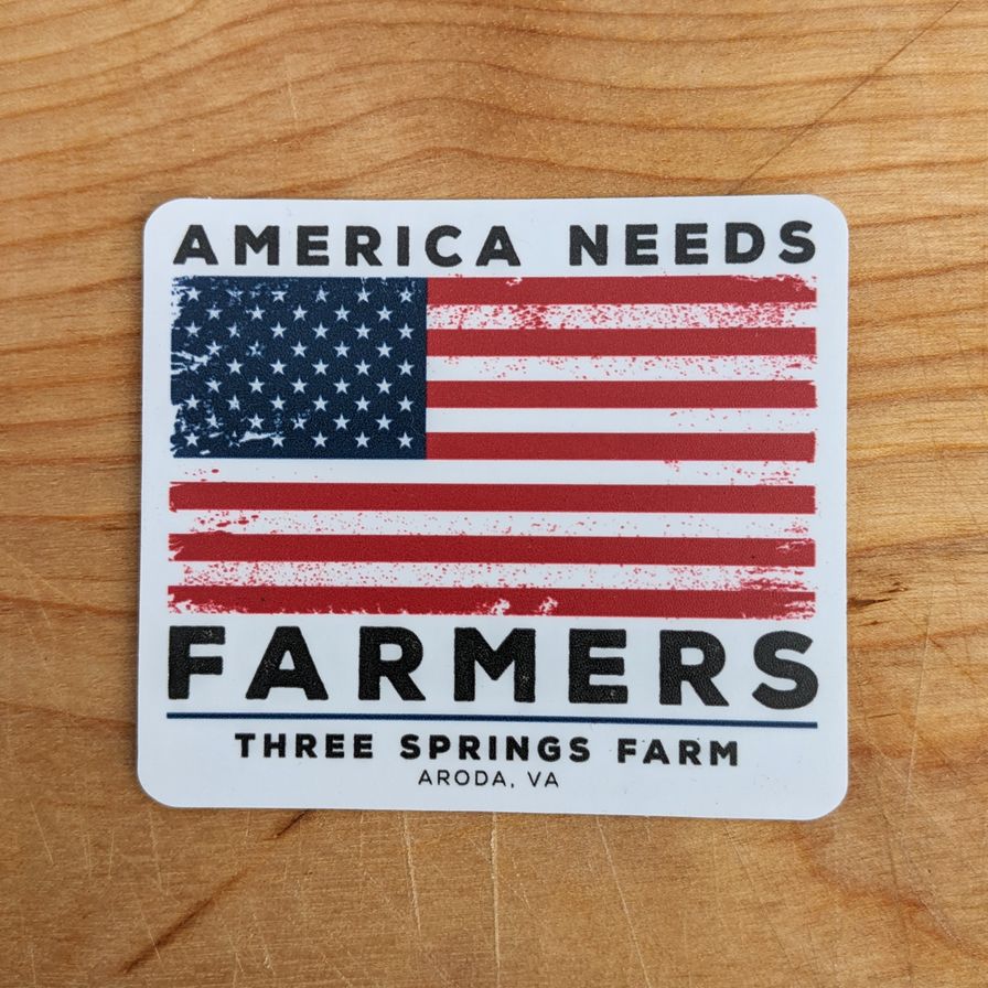 America Needs Farmers Sticker