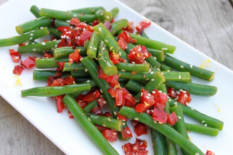 Roasted Garlic Green Beans