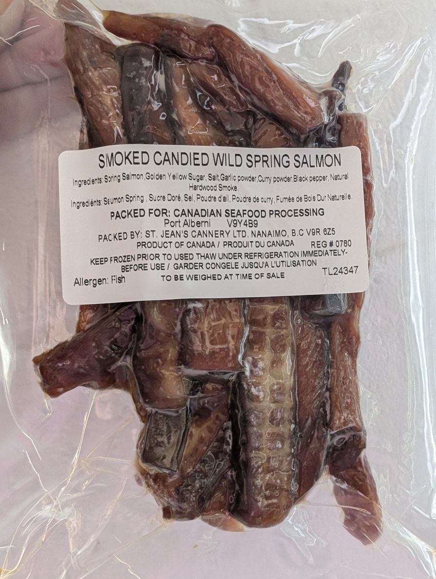 Smoked Candied Wild Spring Salmon Strips