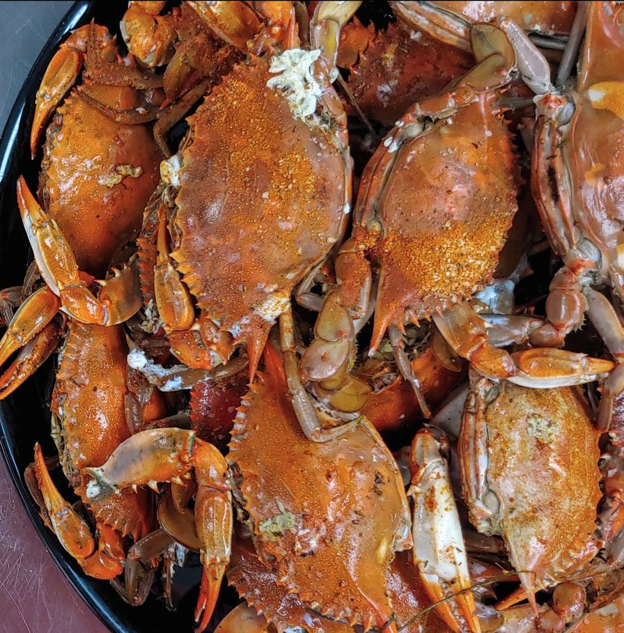 Steamed & Chilled Blue Crabs (Mixed Medium Males and Females)