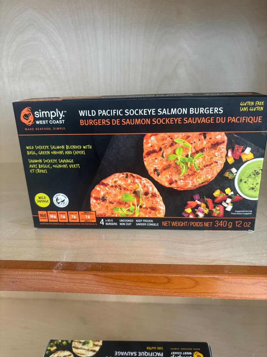 Wild Pacific Sockeye Salmon Burger