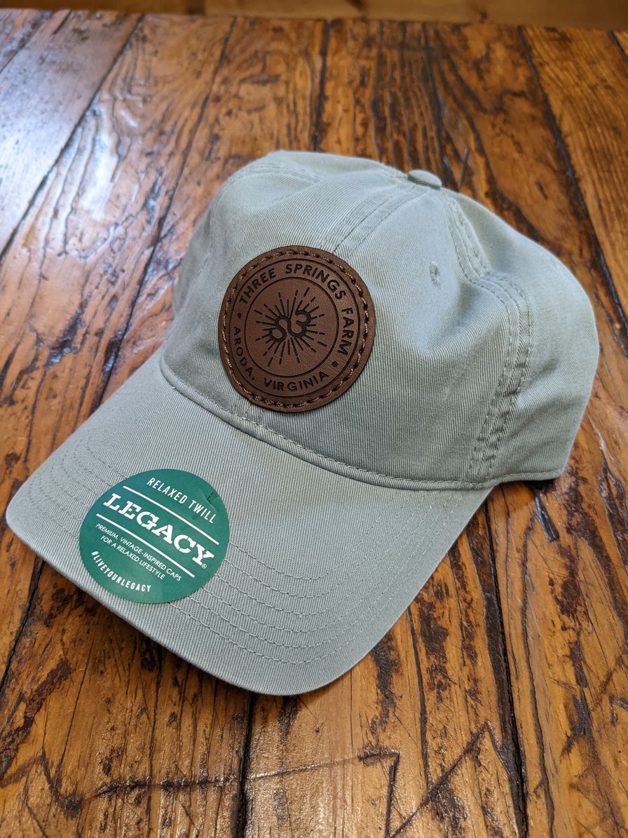 Leather Patch Hat - Olive 