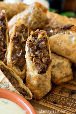 Cheesesteak Egg Rolls