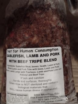 Sablefish/Lamb & Pork/Beef Tripe Blend