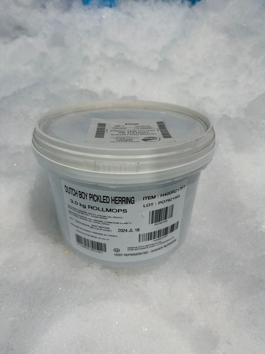 Herring ROLLMOPS PICKLED (3kg pail Dutch boy) Chilled/Refrigerated