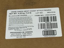 Crab Cakes WEST COAST STYLE (60x2.5oz) Oceanwise Frozen