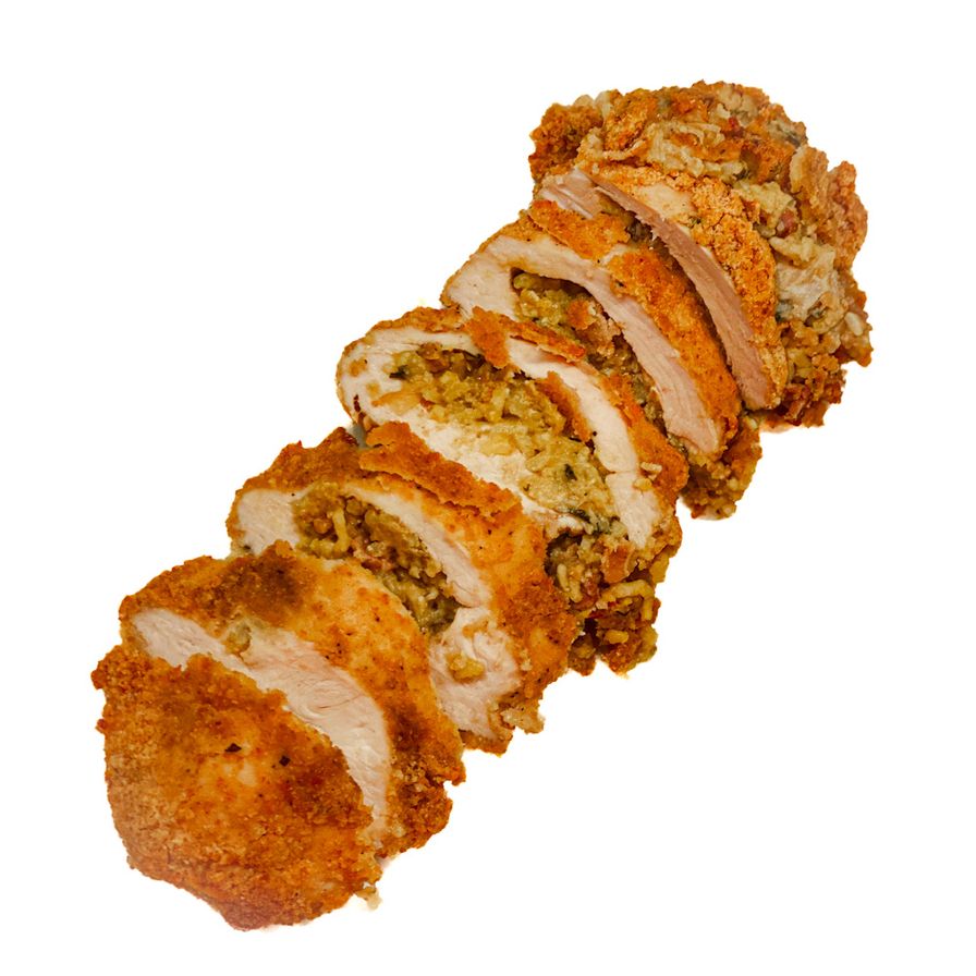 Mushroom Risotto Stuffed/Breaded Boneless Chicken Breast
