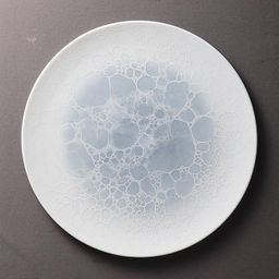 AWA Gray Circle Plate (内グレー吹白泡26ｃｍ丸プレート)