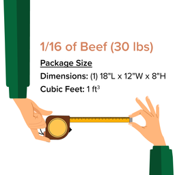 1/16 of Beef (30 lbs)