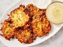 Potato Latkes with Apple Sauce