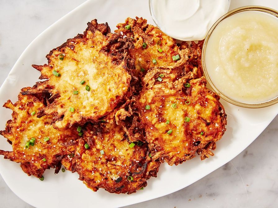 Potato Latkes with Apple Sauce