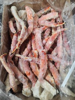 Crab KING LEG & CLAW COOKED 14-17 (20lb Case) Alaska IQF Frozen 