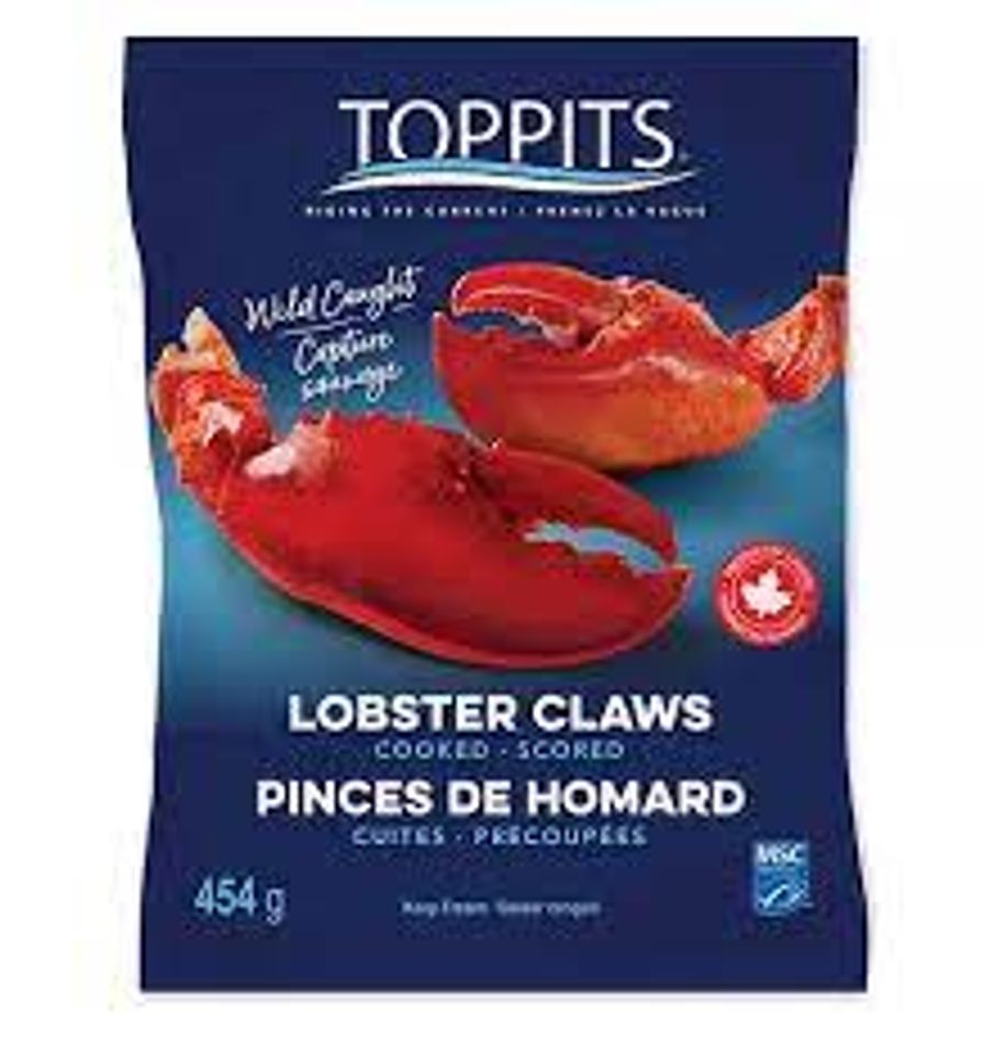 Toppits- Frozen Cooked Lobster Claws