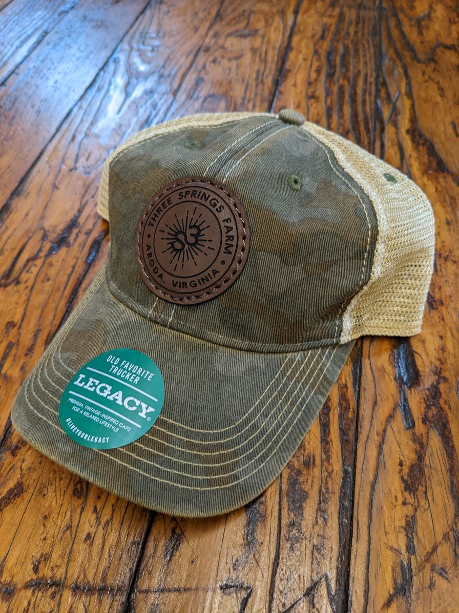 Leather Patch Hat - Camo 