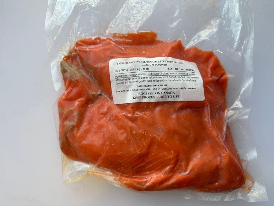 Salmon SOCKEYE 'LOX STYLE' TRIMMINGS (5x 2lb BULK) Oceanwise Frozen