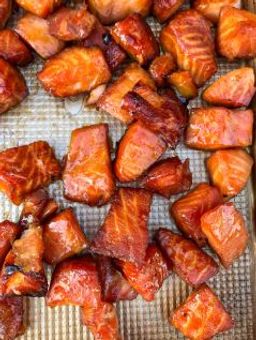 Smoked Salmon - Hot Smoked Atlantic Salmon Bites (8 oz)