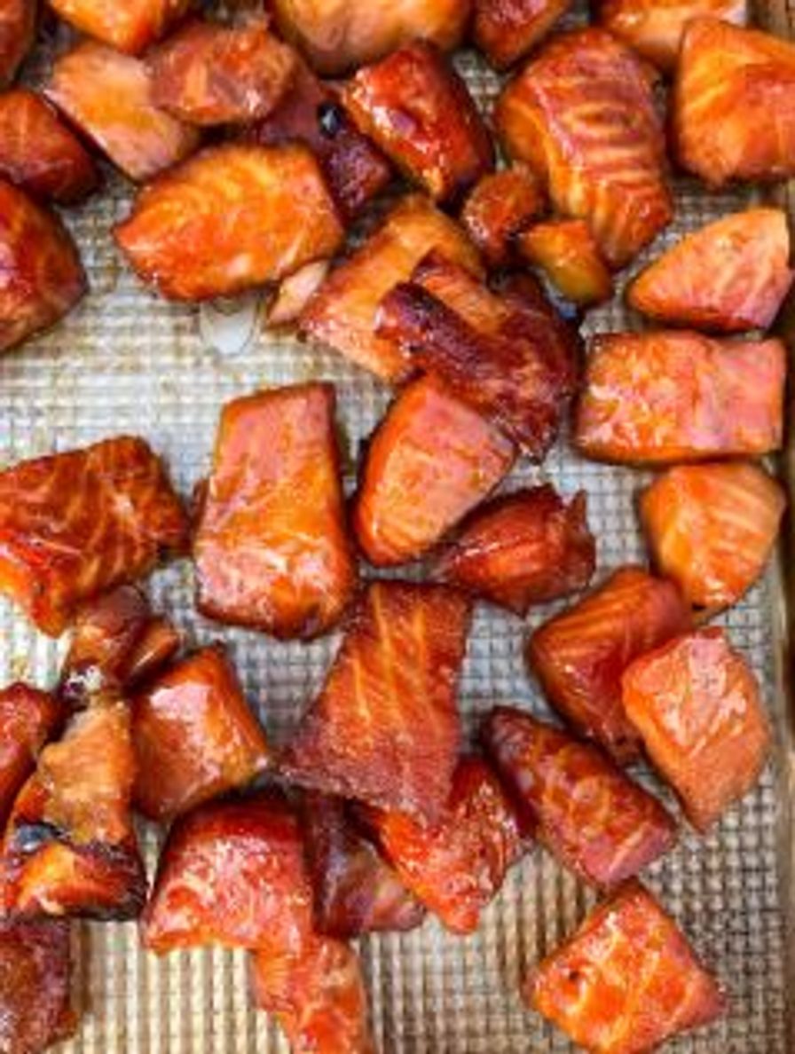 Smoked Salmon - Hot Smoked Atlantic Salmon Bites (8 oz)