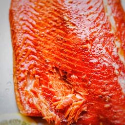 Canadian Atlantic Fresh Hot Smoked Salmon Portion VP - FROZEN