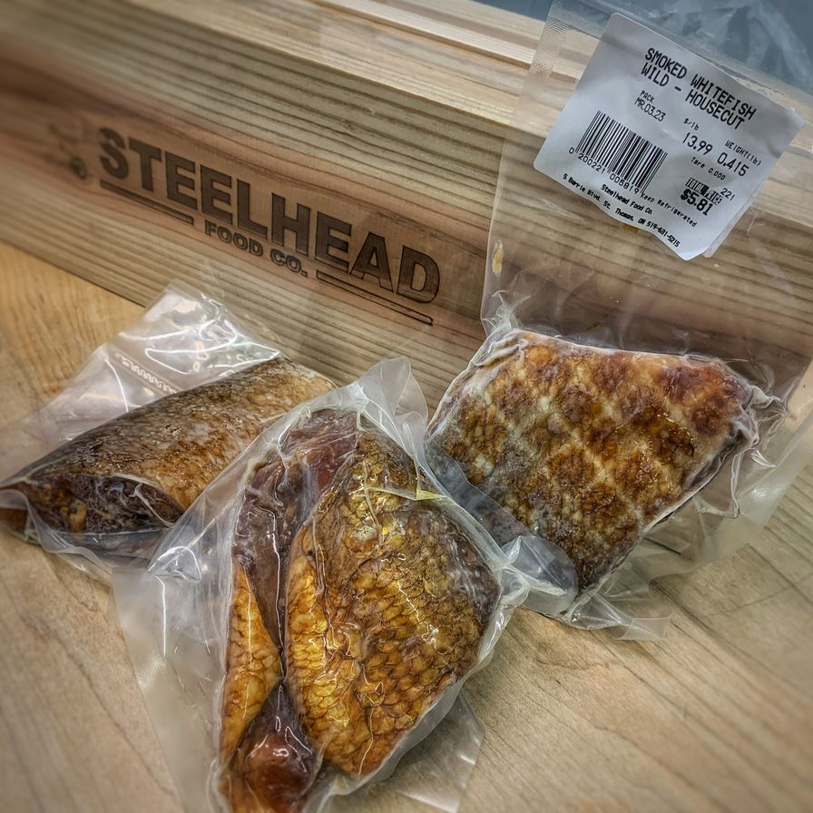 Lake Huron Smoked Wild Whitefish Fillets VP - FROZEN