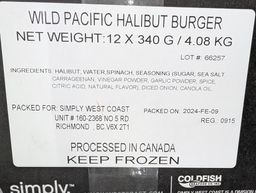 Wild Pacific Halibut Burger