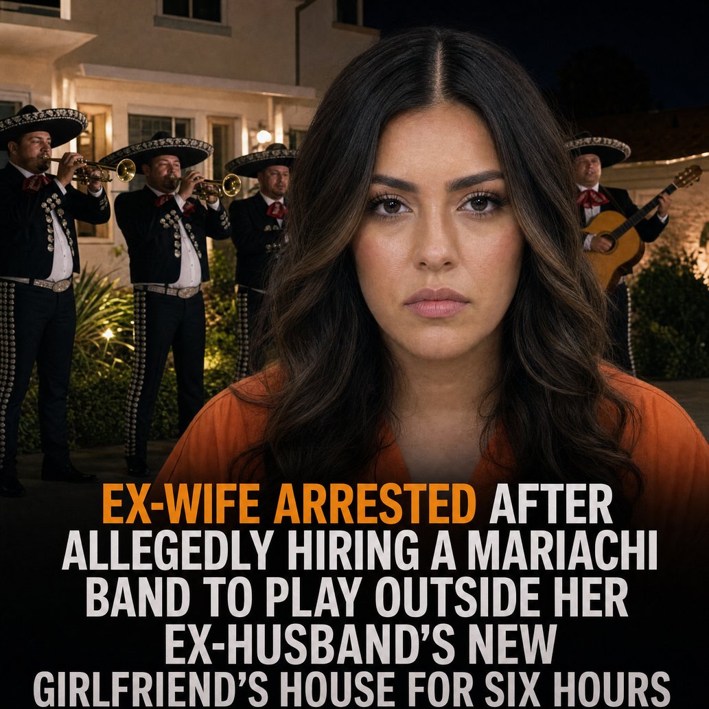 EX-WIFE ARRESTED AFTER ALLEGEDLY HIRING A MARIACHI BAND TO PLAY OUTSIDE HER EX-HUSBAND'S NEW GIRLFRIEND'S HOUSE FOR SIX HOURS