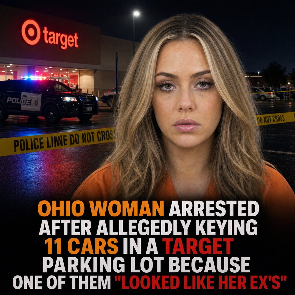 OHIO WOMAN ARRESTED AFTER ALLEGEDLY KEYING 11 CARS IN A TARGET PARKING LOT BECAUSE ONE OF THEM "LOOKED LIKE HER EX'S"