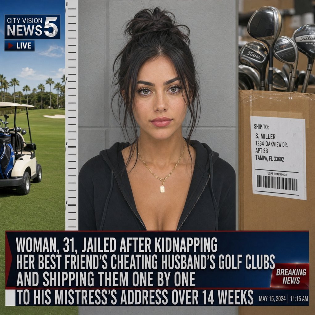 WOMAN ARRESTED AFTER STEALING BEST FRIEND’S CHEATING HUSBAND’S GOLF CLUBS AND MAILING THEM ONE-BY-ONE TO HIS ALLEGED MISTRESS