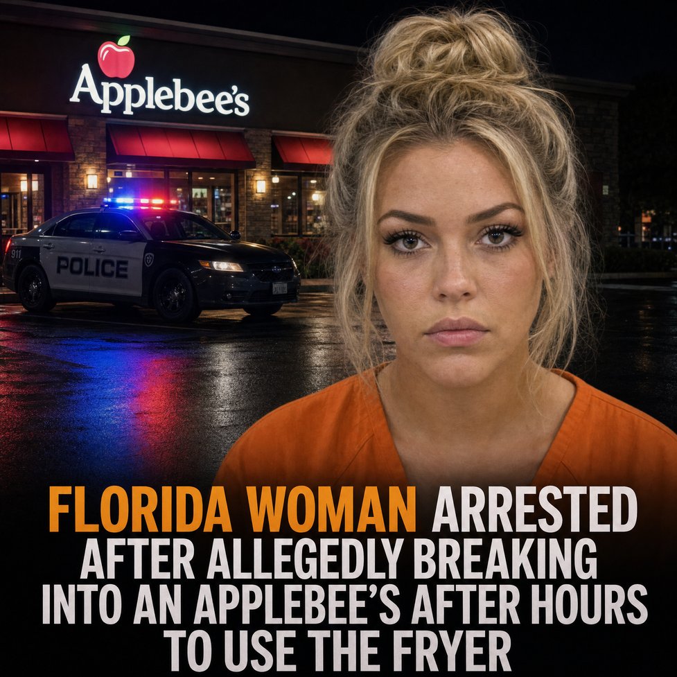 FLORIDA WOMAN ARRESTED AFTER ALLEGEDLY BREAKING INTO AN APPLEBEE'S AFTER HOURS TO USE THE FRYER