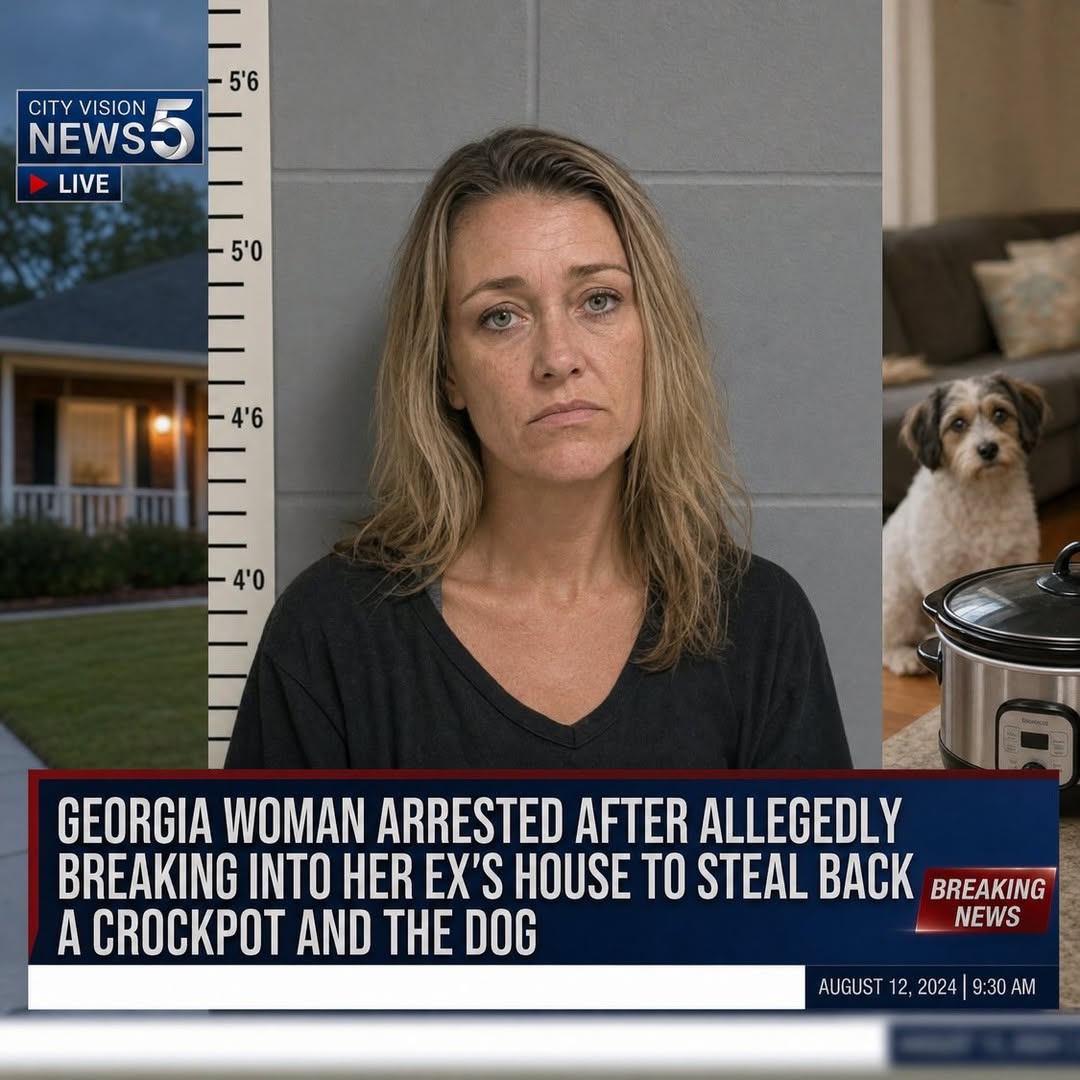 GEORGIA WOMAN ARRESTED AFTER ALLEGEDLY BREAKING INTO HER EX'S HOUSE TO STEAL BACK A CROCKPOT AND THE DOG