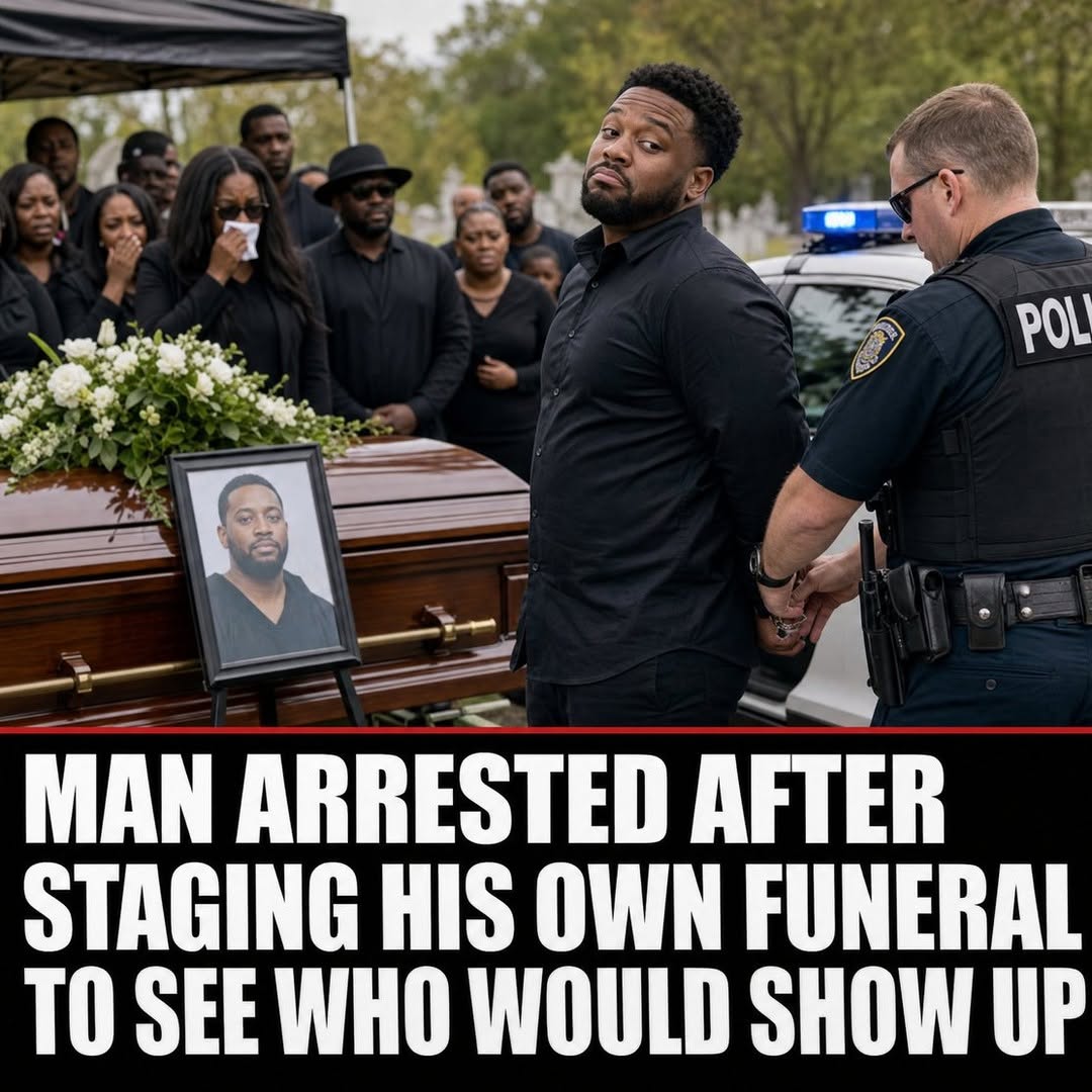 MAN ARRESTED AFTER STAGING HIS OWN FUNERAL TO “SEE WHO ACTUALLY CARED” — BECAME FURIOUS WHEN EX-GIRLFRIEND BROUGHT DATE