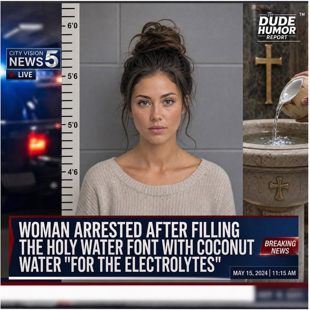 WOMAN DETAINED AFTER REPLACING HOLY WATER WITH COCONUT WATER, CLAIMING PARISHIONERS NEEDED “BETTER HYDRATION”