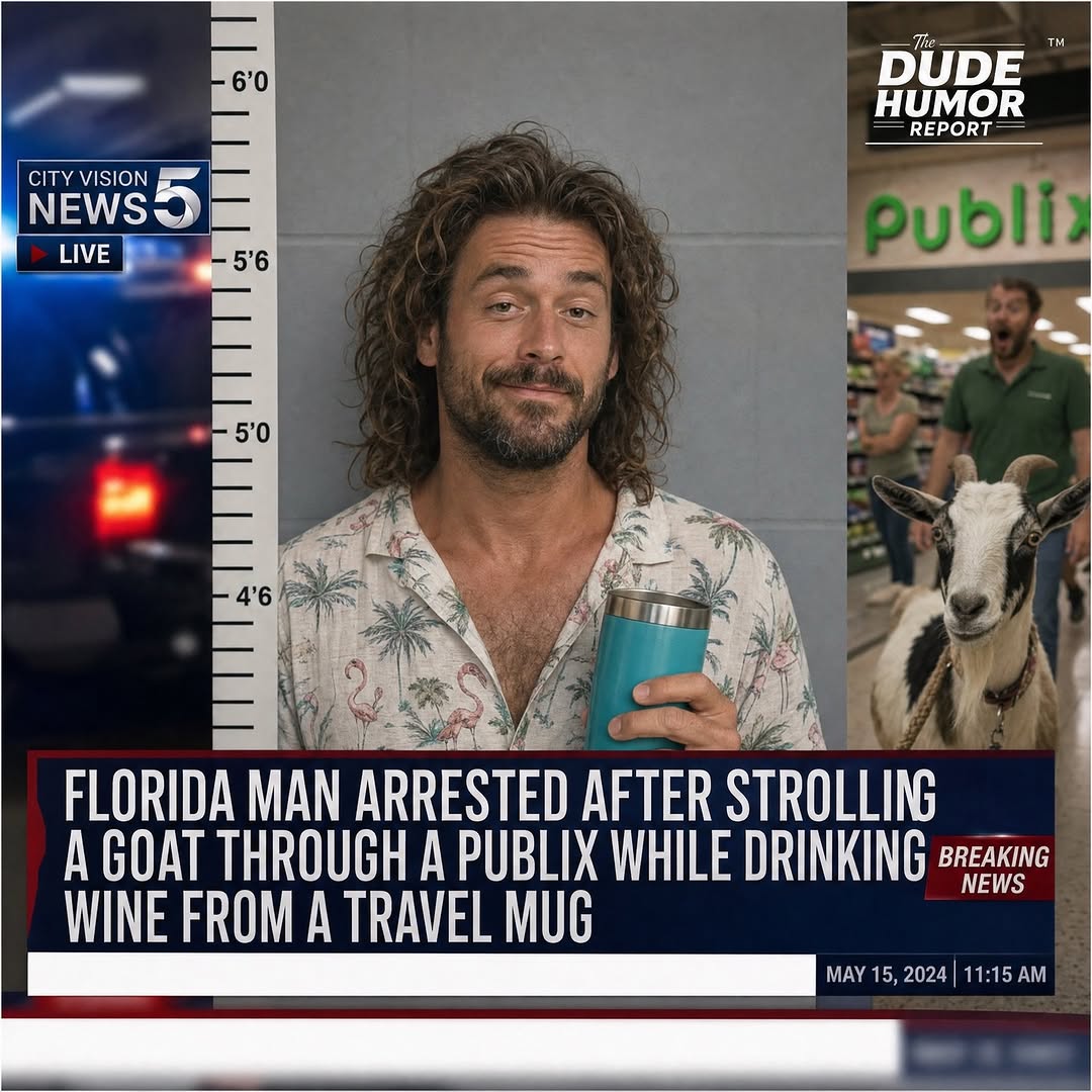 FLORIDA MAN ARRESTED AFTER BRINGING A GOAT TO PUBLIX AND INTRODUCING IT AS HIS "EMOTIONAL SUPPORT PRODUCE CONSULTANT"