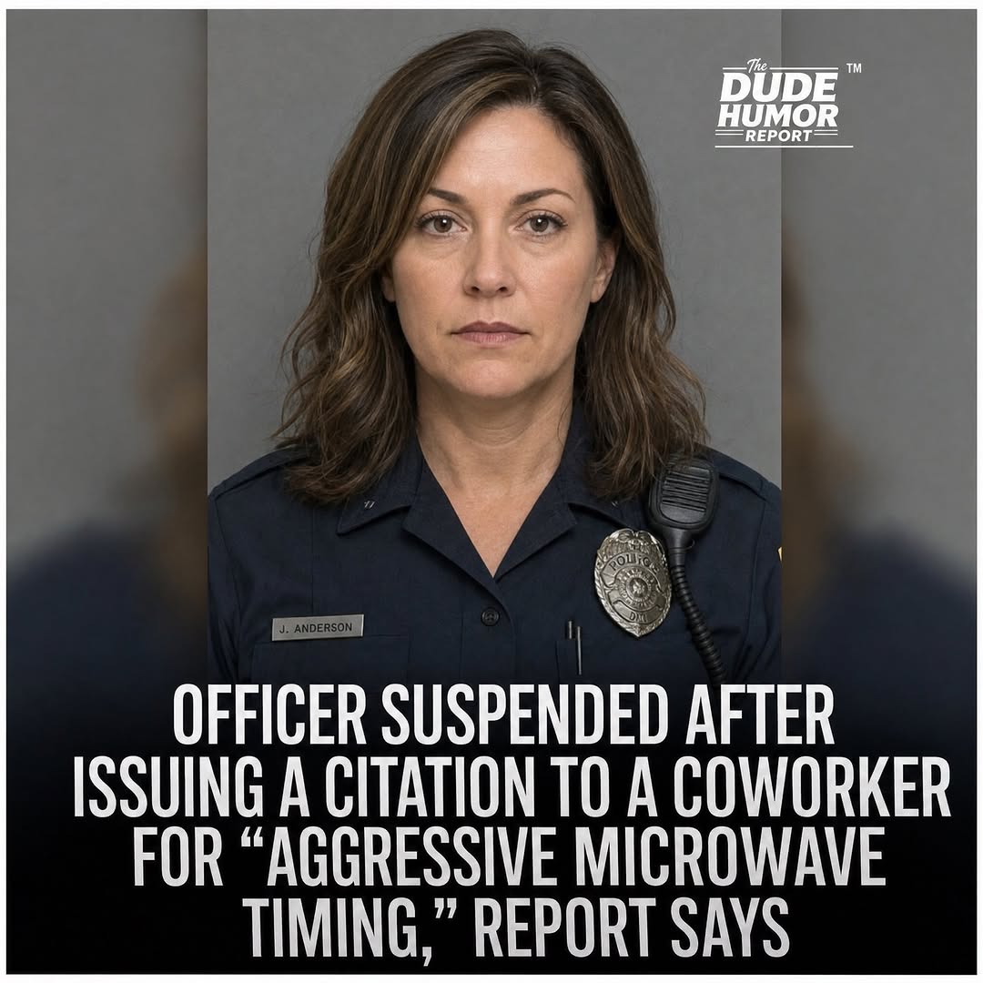 OFFICER SUSPENDED AFTER WRITING A TICKET TO A FELLOW COP FOR "RECKLESS MICROWAVE OPERATION"