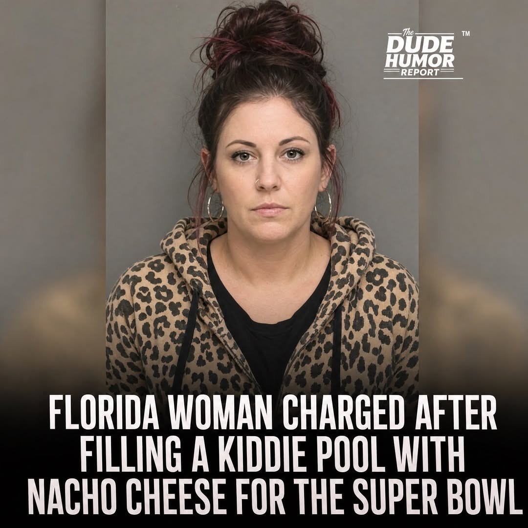 FLORIDA WOMAN CHARGED AFTER FILLING A KIDDIE POOL WITH NACHO CHEESE FOR THE SUPER BOWL