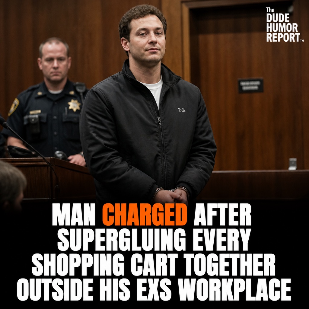 Man Charged After Supergluing Every Shopping Cart Together Outside His Ex's Workplace