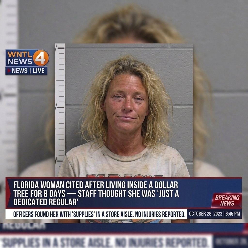 FLORIDA WOMAN CITED AFTER LIVING INSIDE A DOLLAR TREE FOR 8 DAYS — STAFF THOUGHT SHE WAS "JUST A DEDICATED REGULAR"