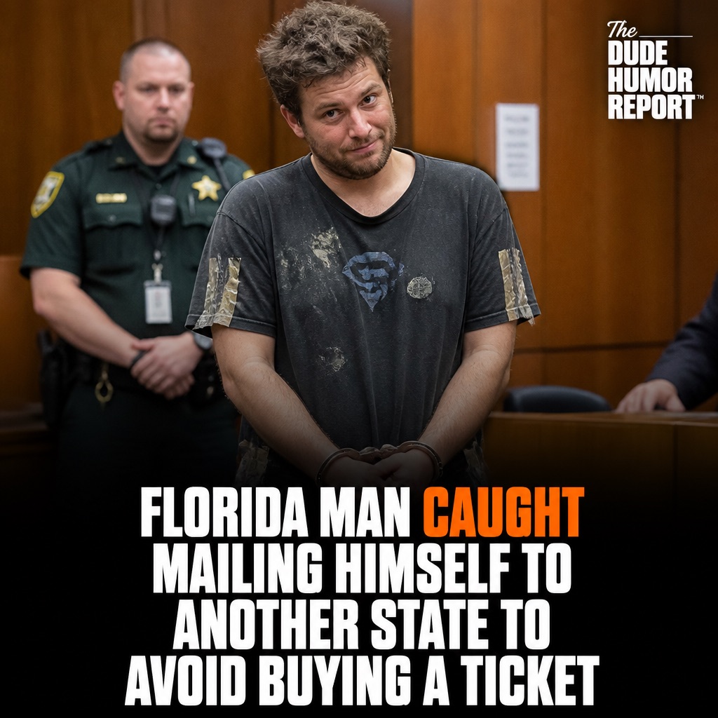 FLORIDA MAN BUSTED AFTER MAILING HIMSELF ACROSS STATE LINES TO AVOID BUYING A PLANE TICKET