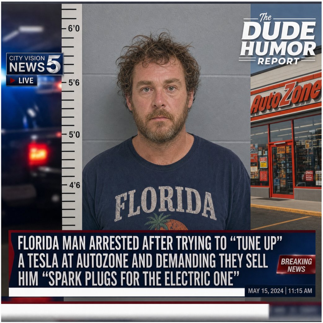 FLORIDA MAN ARRESTED AFTER SPENDING 4 HOURS INSIDE AUTOZONE LOOKING FOR TESLA SPARK PLUGS