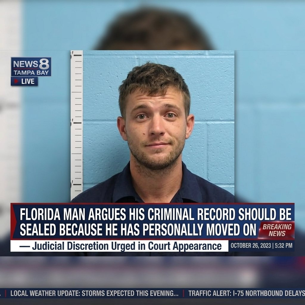 FLORIDA MAN ARGUES HIS CRIMINAL RECORD SHOULD BE SEALED BECAUSE HE HAS PERSONALLY MOVED ON