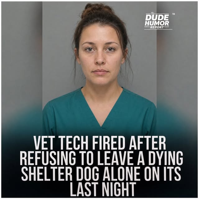 VET TECH FIRED AFTER REFUSING TO LEAVE A DYING SHELTER DOG ALONE ON ITS LAST NIGHT