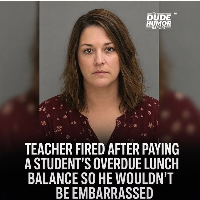 TEACHER FIRED AFTER PAYING A STUDENT'S OVERDUE LUNCH BALANCE SO HE WOULDN'T BE EMBARRASSED