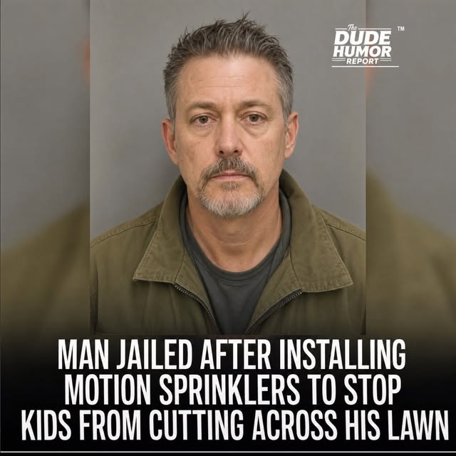 MAN JAILED AFTER INSTALLING MOTION SPRINKLERS TO STOP KIDS FROM CUTTING ACROSS HIS LAWN
