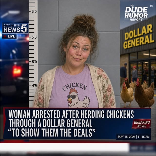 WOMAN ARRESTED AFTER HERDING CHICKENS THROUGH A DOLLAR GENERAL "TO SHOW THEM THE DEALS"