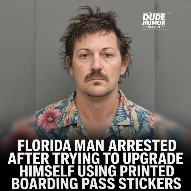 FLORIDA MAN BUSTED AFTER TRYING TO UPGRADE TO FIRST CLASS WITH HOMEMADE BOARDING PASS STICKERS
