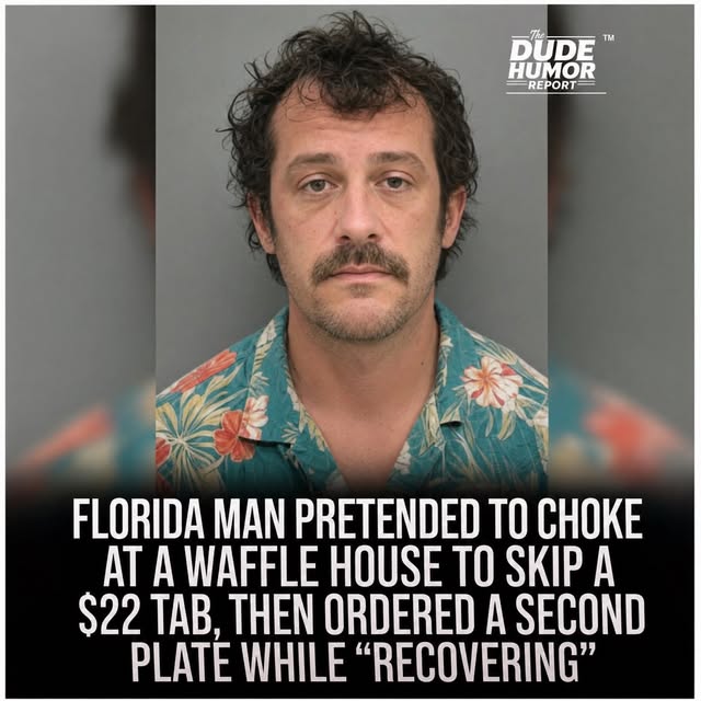 "HE FAKED CHOKING TO DODGE A $22 WAFFLE HOUSE BILL—THEN ASKED FOR EXTRA SYRUP DURING HIS 'RECOVERY'"