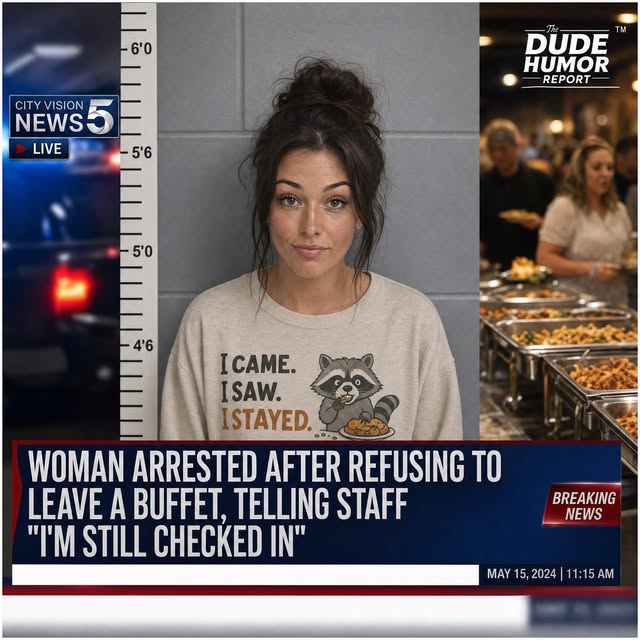 FLORIDA WOMAN CLAIMS BUFFET TABLE WAS "HER ROOM" DURING FOUR-HOUR STANDOFF