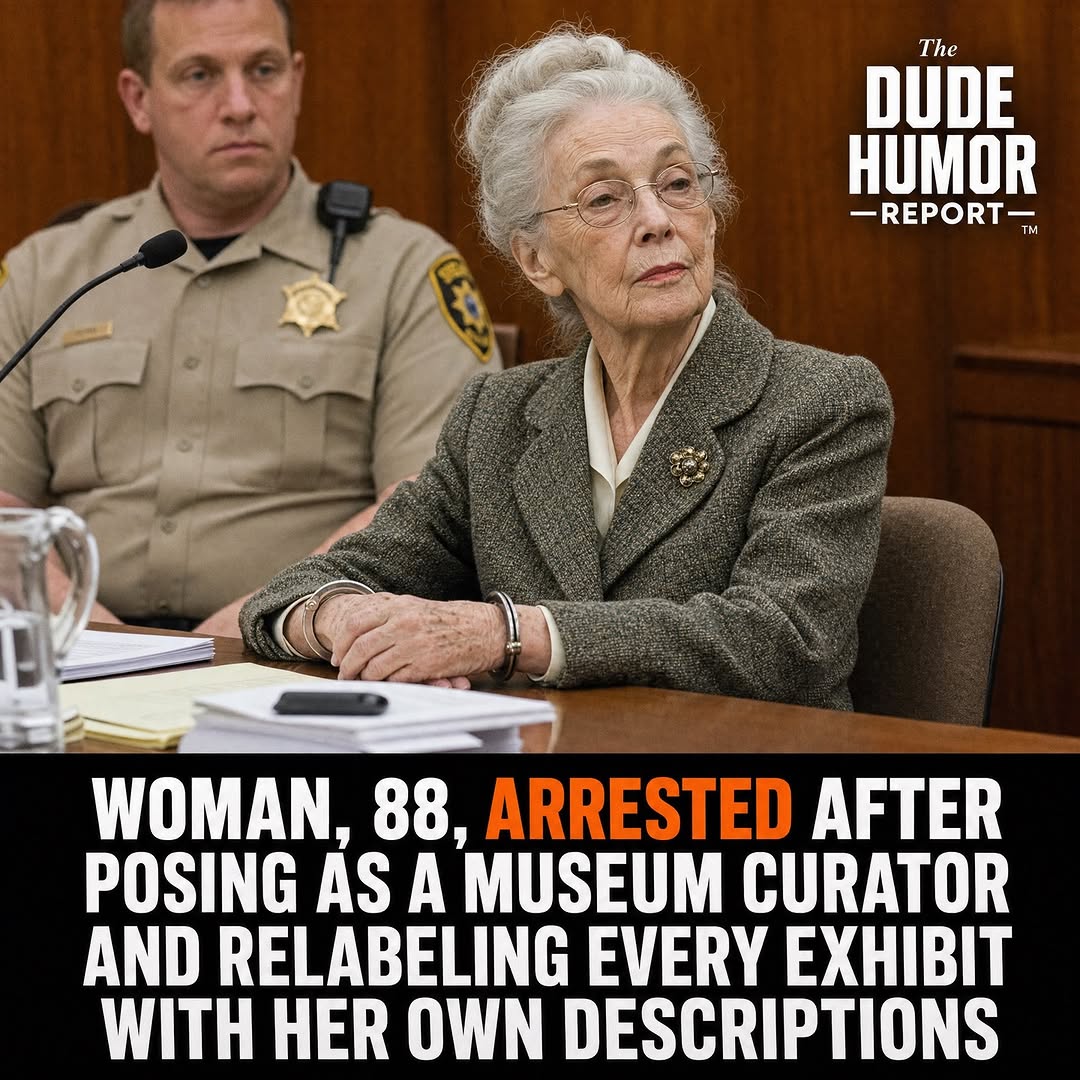 WOMAN, 88, ARRESTED AFTER POSING AS A MUSEUM CURATOR AND RELABELING EVERY EXHIBIT WITH HER OWN DESCRIPTIONS