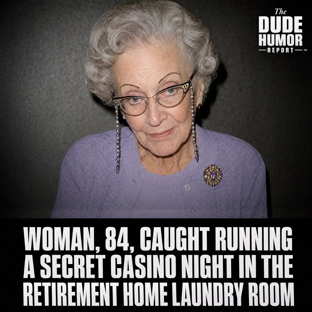 WOMAN, 84, CAUGHT RUNNING A SECRET CASINO NIGHT IN THE RETIREMENT HOME LAUNDRY ROOM