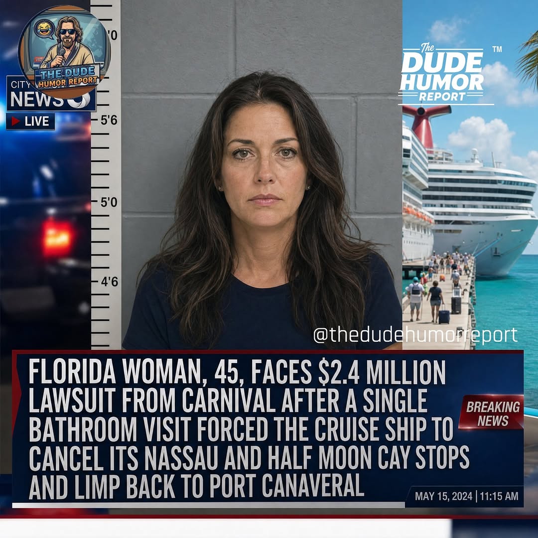FLORIDA WOMAN SUED FOR $2.4 MILLION AFTER CRUISE SHIP REPORTEDLY DECLARED A "BIOHAZARD EMERGENCY" FOLLOWING BATHROOM INCIDENT