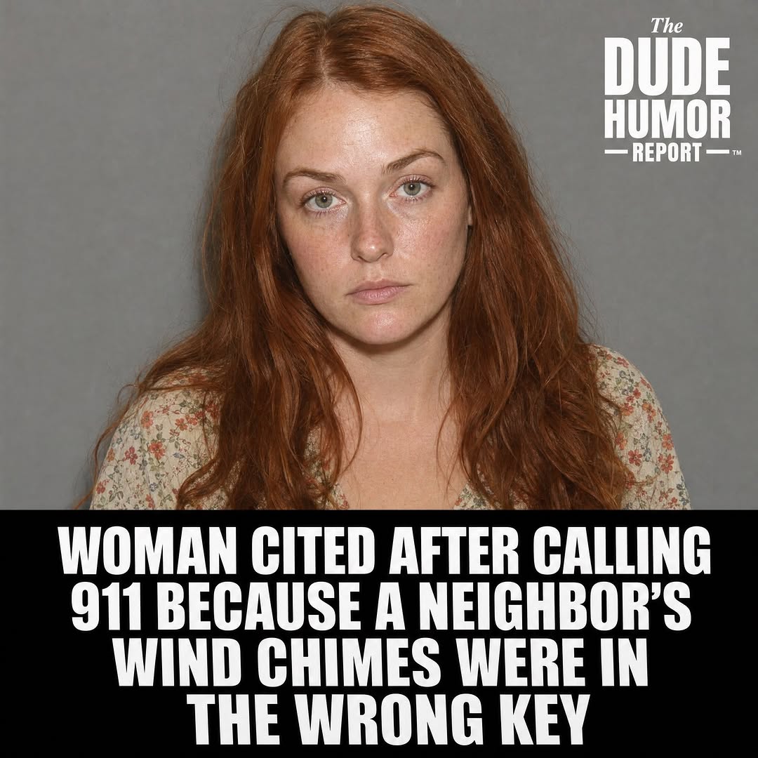 WOMAN CITED AFTER CALLING 911 BECAUSE A NEIGHBOR'S WIND CHIMES WERE IN THE WRONG KEY